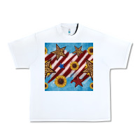 White western star with sunflower seamless pattern Urban Heavy Tee - BundleAndBundleShop
