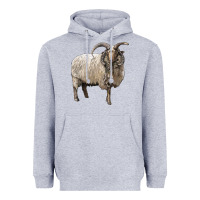 Heather Grey navajo churro sheep Heavyweight Hoodie - LillyAllenDesigns