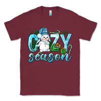 Burgundy cozy season winter christmas Classic Tee - NancyCooperArtShop