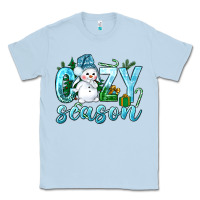 Dusty Blue cozy season winter christmas Classic Tee - NancyCooperArtShop