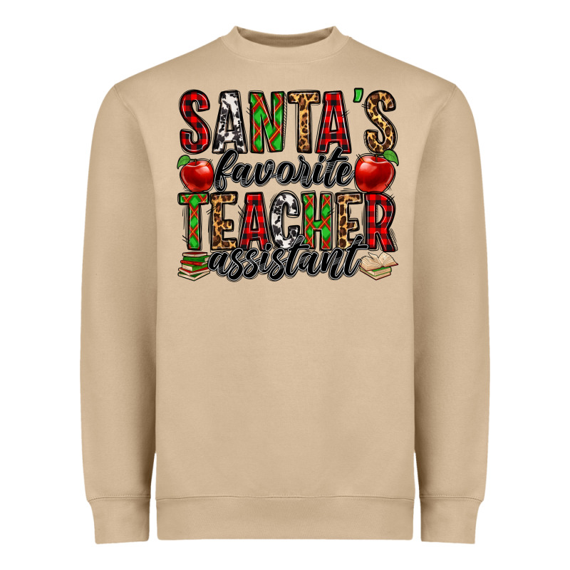 Santa's Favorite Teacher Assistant Heavyweight Sweatshirt by Jasminsmagicworld | Teevron