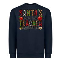 Navy santa's favorite teacher assistant Heavyweight Sweatshirt - Jasminsmagicworld