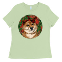 Matcha Shiba Inu Christmas Ladies Tee - RanaPortraitStore
