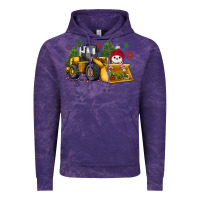 Cloud Purple christmas bulldozer snowman Vintage Hoodie - JahusDesignShop