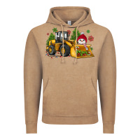 Vintage Coffee christmas bulldozer snowman Vintage Hoodie - JahusDesignShop