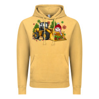 Vintage Mustard christmas bulldozer snowman Vintage Hoodie - JahusDesignShop