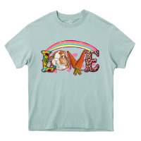 Arona Easter Bunny Love With Rainbow Heavy Core Tee - RanaPortraitStore