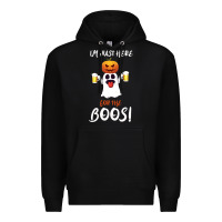 Black I'm Just Here For The Boos Premium Hoodie - Bettercallsaul