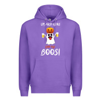 Purple I'm Just Here For The Boos Premium Hoodie - Bettercallsaul