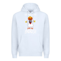 White I'm Just Here For The Boos Premium Hoodie - Bettercallsaul