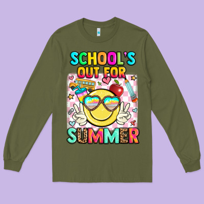 School's Out For Summer Long Sleeve Tee Designed By Jahusdesignshop