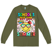 Army Green school's out for summer Long Sleeve Tee - JahusDesignShop