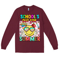 Burgundy school's out for summer Long Sleeve Tee - JahusDesignShop
