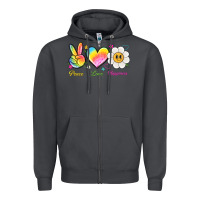 Smoke peace love happiness Zipper Hoodie - NancyCooperArtShop
