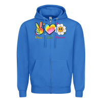 True Royal peace love happiness Zipper Hoodie - NancyCooperArtShop