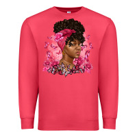 Cardinal breast cancer afro woman Premium Sweatshirt - Artiststas