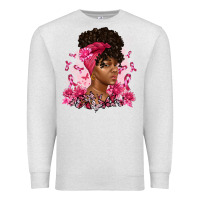 Oatmeal Heather breast cancer afro woman Premium Sweatshirt - Artiststas