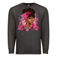 Smoke breast cancer afro woman Premium Sweatshirt - Artiststas
