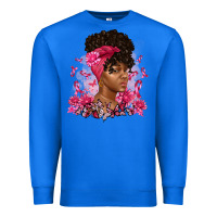 True Royal breast cancer afro woman Premium Sweatshirt - Artiststas