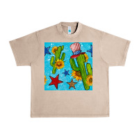 French Oak 4th of july cacti seamless pattern Urban Heavy Tee - BundleAndBundleShop