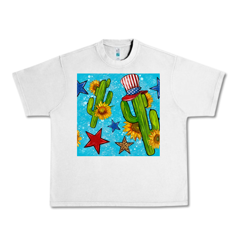 4th Of July Cacti Seamless Pattern Urban Heavy Tee by BundleAndBundleShop | Teevron