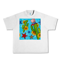 Lunar Rock 4th of july cacti seamless pattern Urban Heavy Tee - BundleAndBundleShop
