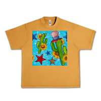 Peanut Butter 4th of july cacti seamless pattern Urban Heavy Tee - BundleAndBundleShop