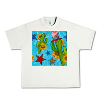 Pistachio 4th of july cacti seamless pattern Urban Heavy Tee - BundleAndBundleShop