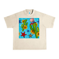 Sandshell 4th of july cacti seamless pattern Urban Heavy Tee - BundleAndBundleShop