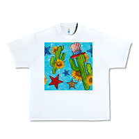 White 4th of july cacti seamless pattern Urban Heavy Tee - BundleAndBundleShop