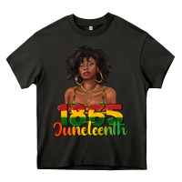 Asphalt 1865 juneteenth with afro black woman Heavy Core Tee - texasbilliewilder