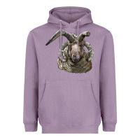 Lavender navajo churro sheep head Heavyweight Hoodie - LillyAllenDesigns
