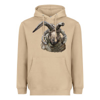 Mushroom navajo churro sheep head Heavyweight Hoodie - LillyAllenDesigns