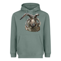 Sage navajo churro sheep head Heavyweight Hoodie - LillyAllenDesigns