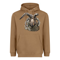 Toasted Coconut navajo churro sheep head Heavyweight Hoodie - LillyAllenDesigns