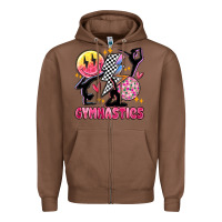 Chestnut retro gymnastics Zipper Hoodie - MaliasSmallBusiness