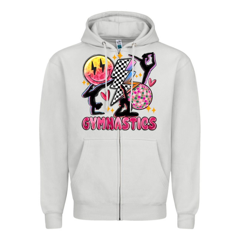 Retro Gymnastics Zipper Hoodie by MaliasSmallBusiness | Teevron