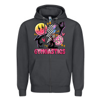 Smoke retro gymnastics Zipper Hoodie - MaliasSmallBusiness