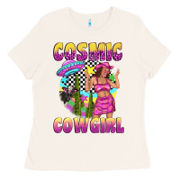 Bone cosmic cowgirl Ladies Tee - texasbilliewilder