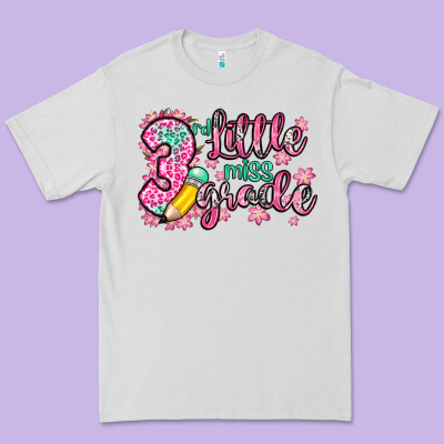 Little Miss 3rd Grade Premium Tee Designed By Zillion Design Studio