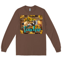 Chestnut Western Teacher Pencil With Sunflowers Long Sleeve Tee - LillyAllenDesigns