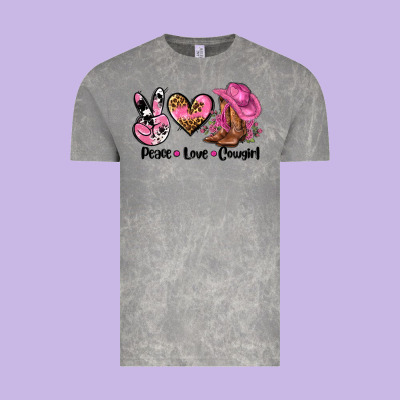Peace Love  Cowgirl Vintage Tee Designed By Adodesignshop