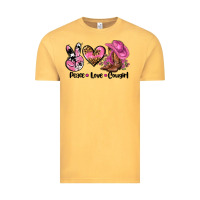 Vintage Mustard peace love  cowgirl Vintage Tee - AdoDesignShop