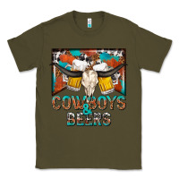 Army Green cowboys and beers Classic Tee - NancyCooperArtShop