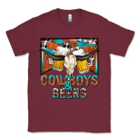 Burgundy cowboys and beers Classic Tee - NancyCooperArtShop