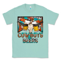 Seafoam cowboys and beers Classic Tee - NancyCooperArtShop