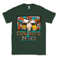 Sports Green cowboys and beers Classic Tee - NancyCooperArtShop