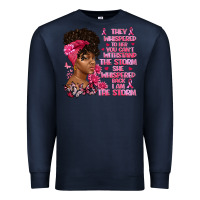 Navy They whispered to her you can't withstand the Premium Sweatshirt - Artiststas