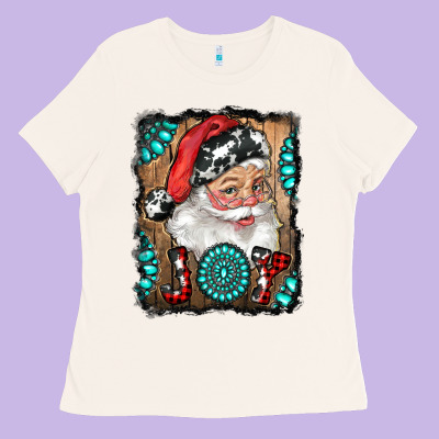 Ladies Tee Santa Claus Joy