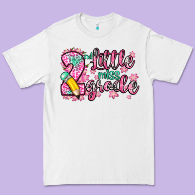 Little Miss 2nd Grade Premium Tee Designed By Zillion Design Studio